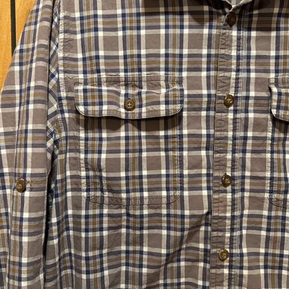 Field & Stream Shirt Mens Plaid Long Sleeve Collared Button Down with Swiss tabs - Picture 3 of 10